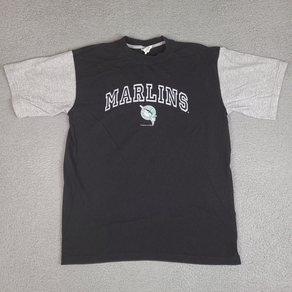 Florida Marlins T-Shirt Mens Large Black Gray 2007 MLB Baseball Sports CSA